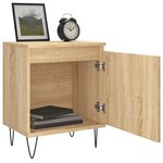 vidaXL Tables de chevet 2Pièces chêne sonoma 40x30x50cm bois d'ingénierie