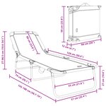 vidaXL Chaise longue pliante 2 Pièces portable verte en tissu Oxford 600D