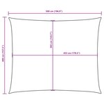 vidaXL Voile de parasol tissu oxford rectangulaire 4x5 m beige
