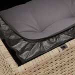 vidaXL Salon de jardin et coussins 10 Pièces mélange beige résine tressée