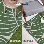 Tapis extérieur terrasse réversible - Tapis de jardin imperméable et résistant UV - Ada - Vert - 120x180 cm - HOMESCAPES