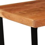 vidaXL Ensemble de bar 3 Pièces Bois d'acacia massif et cuir véritable