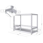 Lit cabane enfant BUNKY 120 x 190