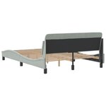 vidaXL Cadre de lit sans matelas gris clair 120x200 cm velours