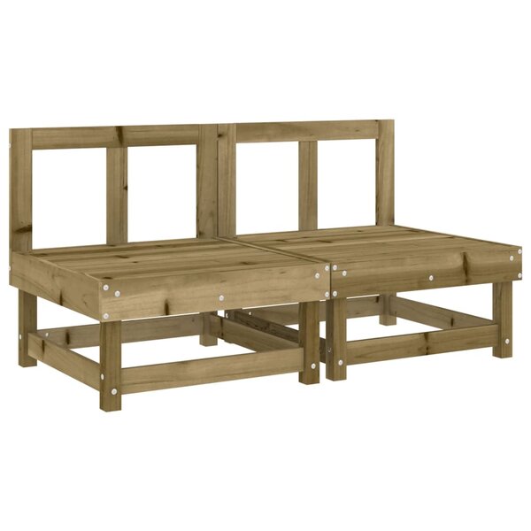 vidaXL Canapés centraux de jardin 2 Pièces bois de pin imprégné