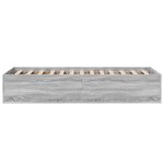 vidaXL Cadre de lit sonoma gris 75x190 cm bois d'ingénierie
