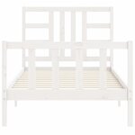 vidaXL Cadre de lit sans matelas blanc 100x200 cm bois de pin massif