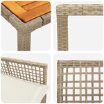 vidaXL Ensemble de salle à manger de jardin 9 pièces avec coussins beige en rotin