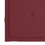 vidaXL Chaises de jardin avec coussins rouge bordeaux lot de 4 Teck