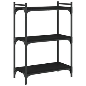 vidaXL Bibliothèque à 3 niveaux noir 60x30x86 cm bois d'ingénierie