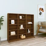 vidaXL Armoire à CD Chêne marron 102x23x89 5 cm Bois d'ingénierie