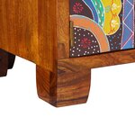 Meuble à chaussures vidaXL 90x35x55 cm en bois massif d'acacia