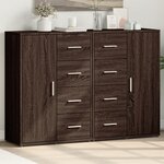 vidaXL Buffets 2 Pièces chêne marron 60x31x84 cm bois d'ingénierie