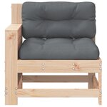 vidaXL Canapé de jardin accoudoir avec coussin bois massif de pin