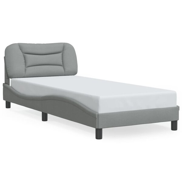 vidaXL Cadre de lit sans matelas gris clair 80x200 cm tissu