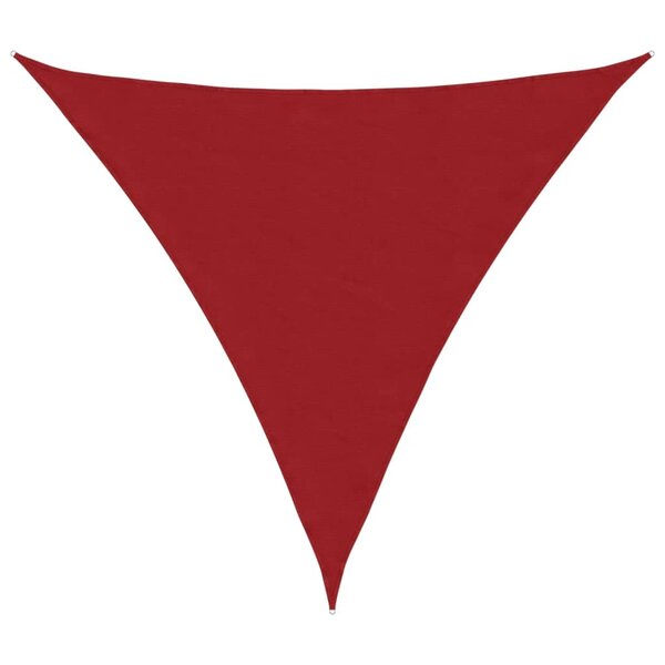vidaXL Voile de parasol tissu oxford triangulaire 4x4x4 m rouge