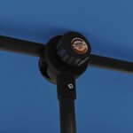 vidaXL Parasol de jardin avec mât en aluminium 180x110 cm Bleu azuré