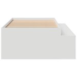 vidaXL Cadre de lit de rangement Blanc 90x200 cm