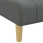 vidaXL Canapé-lit en forme de L gris foncé 255x140x70 cm tissu