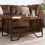 vidaXL Table basse chêne fumé 75x51x40 cm bois d'ingénierie