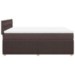 vidaXL Sommier à lattes de lit avec matelas Marron foncé 140x190 cm