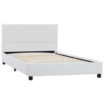 vidaXL Cadre de lit sans matelas blanc similicuir 90x200 cm