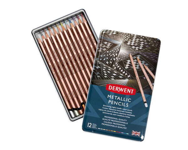 Crayon Derwent Metallic 12 pièces