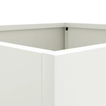 vidaXL Jardinières 2 Pièces blanc 42x40x39 cm acier laminé à froid
