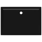 vidaXL Receveur de douche rectangulaire ABS Noir 80x110 cm
