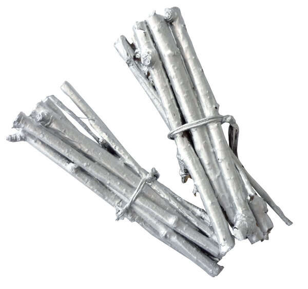 4 Mini Fagots Argent Brindilles 70