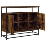 vidaXL Buffet chêne fumé 100x35x80 cm bois d'ingénierie