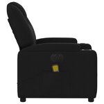 vidaXL Fauteuil de massage inclinable électrique Noir Tissu