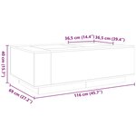 vidaXL Table basse avec LED infini chêne marron 116x69x40 cm