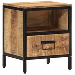 vidaXL Table de chevet 40x35x50 cm bois de manguier massif