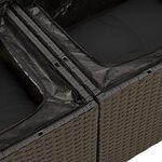 vidaXL Salon de jardin 8 Pièces avec coussins noir résine tressée