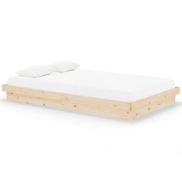 vidaXL Cadre de lit Bois massif 120x200 cm