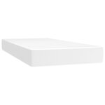vidaXL Sommier à lattes de lit avec matelas Blanc 90x190 cm Similicuir