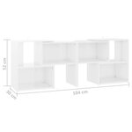 vidaXL Meuble TV Blanc brillant 104x30x52 cm Bois d'ingénierie