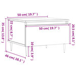 vidaXL Table basse blanc 50x46x35 cm bois d'ingénierie