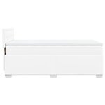 vidaXL Sommier à lattes de lit avec matelas Blanc 90x190 cm Similicuir