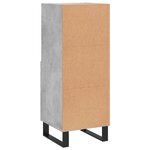vidaXL Buffet Gris béton 34 5x34x90 cm Bois d'ingénierie