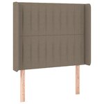 vidaXL Sommier à lattes de lit matelas et LED Taupe 90x190 cm Tissu