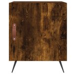 vidaXL Table de chevet chêne fumé 40x40x50 cm bois d'ingénierie