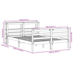 vidaXL Cadre de lit sans matelas cire marron 140x190cm bois pin massif