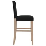vidaXL Chaises de bar lot de 2 bois massif d'hévéa et tissu
