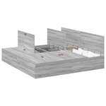 Cadre de lit de rangement vidaXL Gris Sonoma 180x200 cm