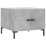 vidaXL Tables basses 2 Pièces gris béton 50x50x40 cm bois d'ingénierie