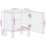 vidaXL Tables de chevet 2 Pièces 40x33x46 cm Bois d'acacia massif