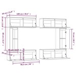 vidaXL Meubles TV 6 Pièces Bois massif de pin