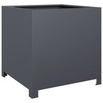 vidaXL Jardinière anthracite 50x50x50 cm acier